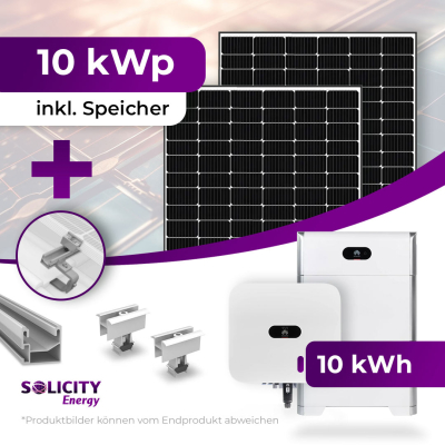 Komplettpaket 10 kWp – Trina Vertex S+ Module, Huawei Speicher & Wechselrichter, Würth Unterkonstruktion