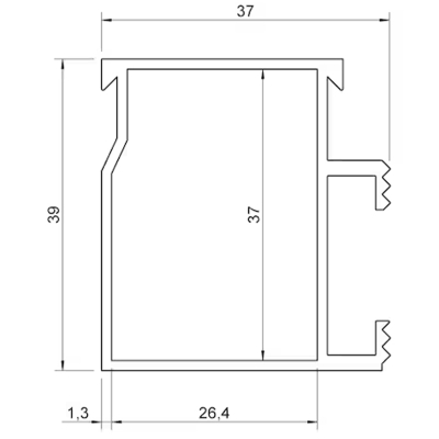 Würth Montageschiene 39x37x3150 mm Unterkonstruktion