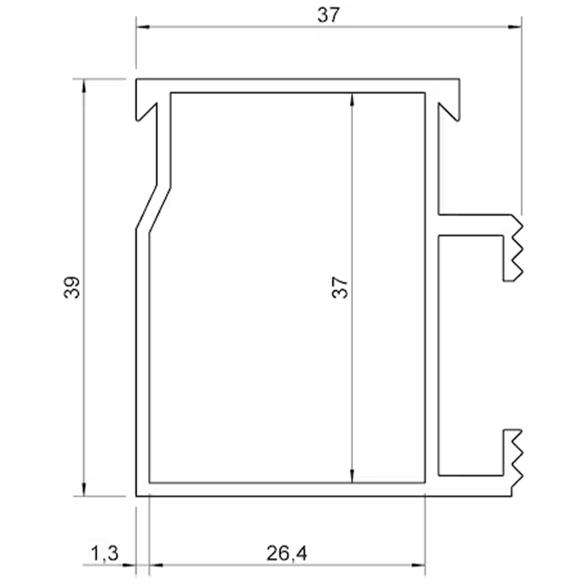 Würth Montageschiene 39x37x3150 mm Unterkonstruktion