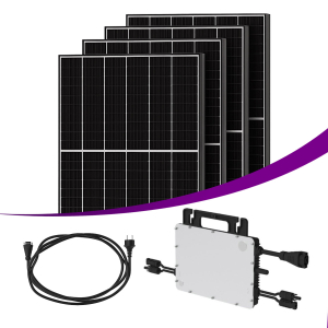 Balkonkraftwerk 1860 Wp mit 4 Trina Solar Vertex S+ 465 Wp Glas-Glas Modulen und Hoymiles HMS-1600-4T Mikrowechselrichter