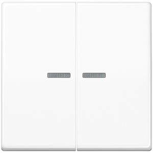 JUNG Serienwippe AS591-5K05WW 2-fach mit Lichtleiter alpinweiß